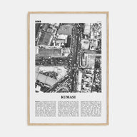 Kumasi Travel B&W Poster