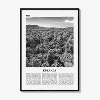 Kuranda Print Black and White, Kuranda Wall Art, Kuranda Poster, Kuranda Photo, Kuranda Wall Décor, Queensland, Australia