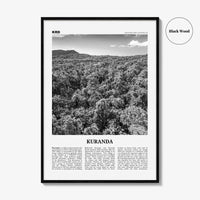 Kuranda Print Black and White, Kuranda Wall Art, Kuranda Poster, Kuranda Photo, Kuranda Wall Décor, Queensland, Australia