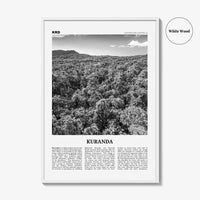 Kuranda Print Black and White, Kuranda Wall Art, Kuranda Poster, Kuranda Photo, Kuranda Wall Décor, Queensland, Australia