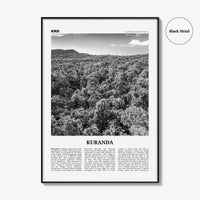 Kuranda Print Black and White, Kuranda Wall Art, Kuranda Poster, Kuranda Photo, Kuranda Wall Décor, Queensland, Australia