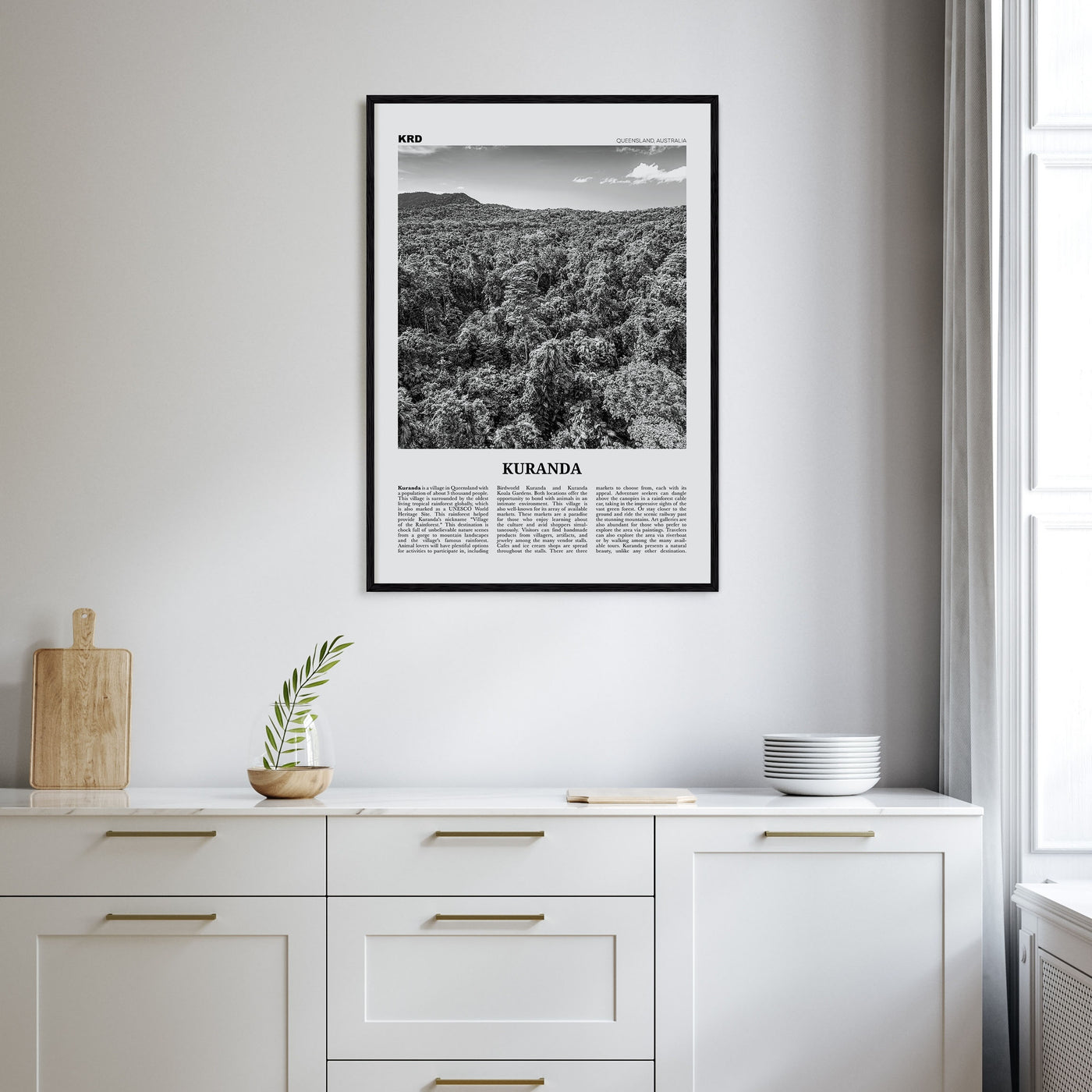 Kuranda Travel B&W Poster