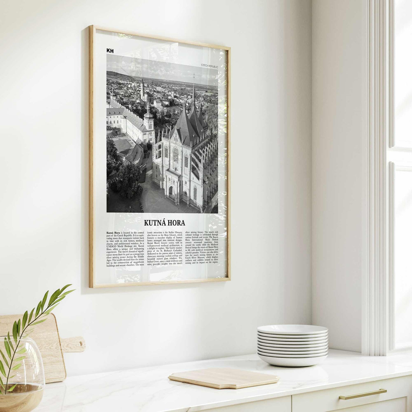 Kutna Hora Print Black and White, Kutna Hora Wall Art, Kutna Hora Poster, Kutna Hora Photo, Kutna Hora Wall Décor, Czech Republic