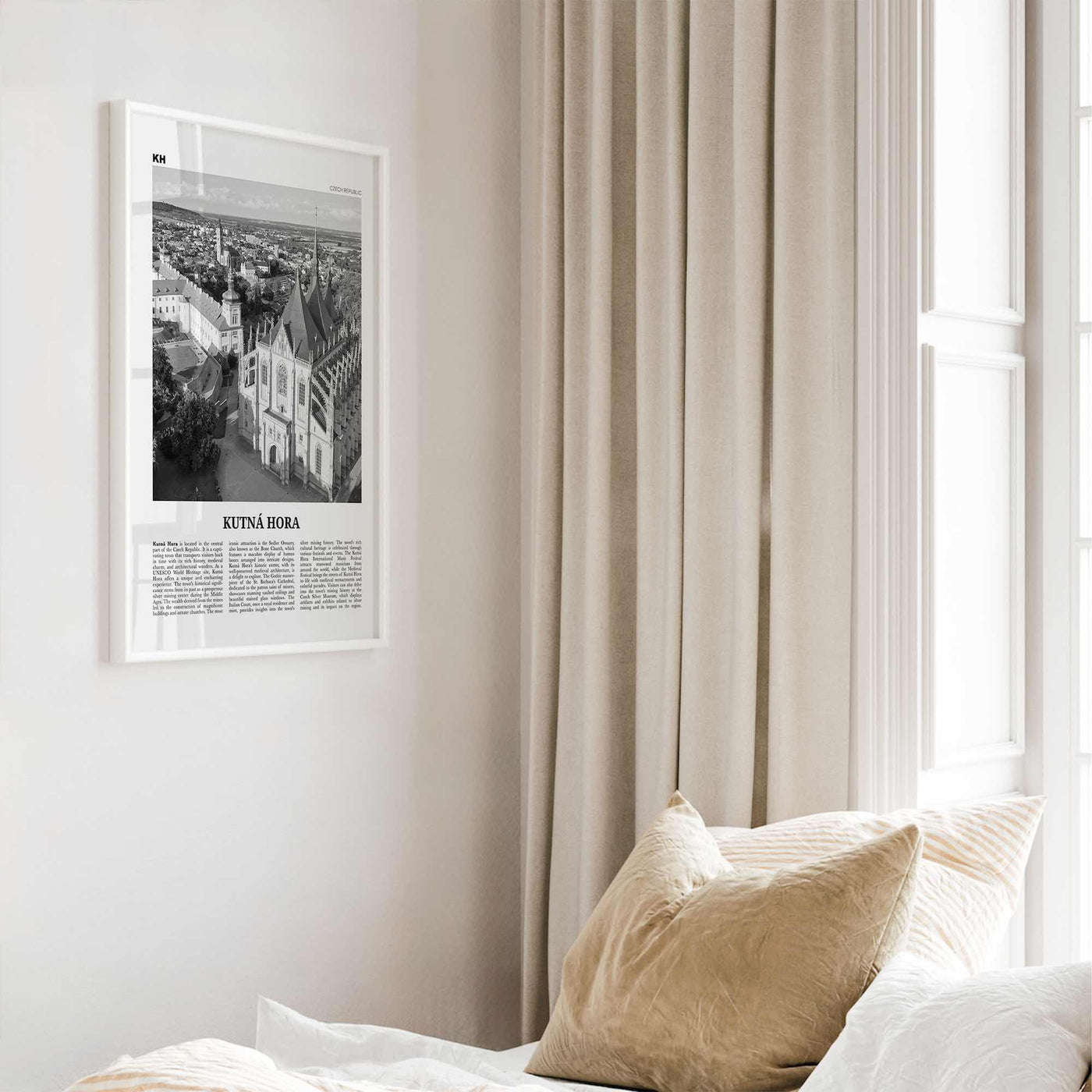 Kutna Hora Print Black and White, Kutna Hora Wall Art, Kutna Hora Poster, Kutna Hora Photo, Kutna Hora Wall Décor, Czech Republic