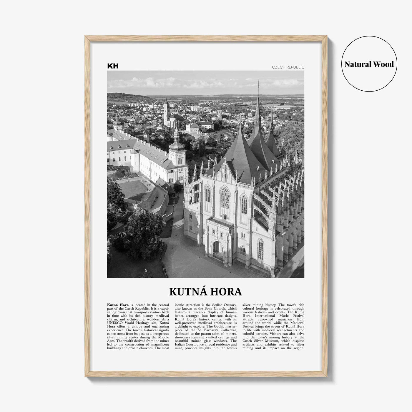 Kutna Hora Print Black and White, Kutna Hora Wall Art, Kutna Hora Poster, Kutna Hora Photo, Kutna Hora Wall Décor, Czech Republic