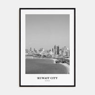 Kuwait City Portrait B&W Poster