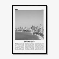 Kuwait City Print Black and White, Kuwait City Wall Art, Kuwait City Poster, Kuwait City Photo, Kuwait, مدينة الكويت Middle East