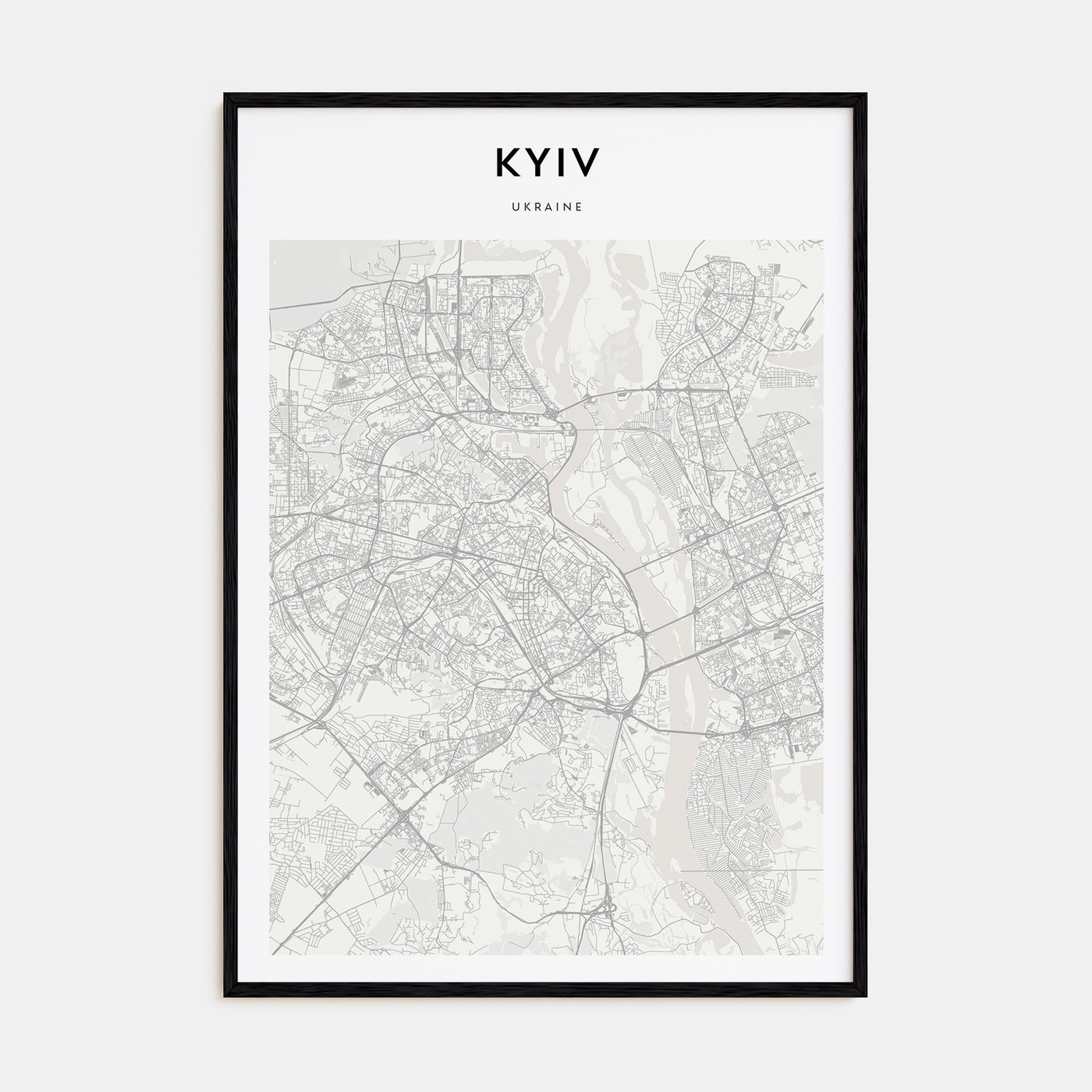 Kyiv Map Portrait Poster