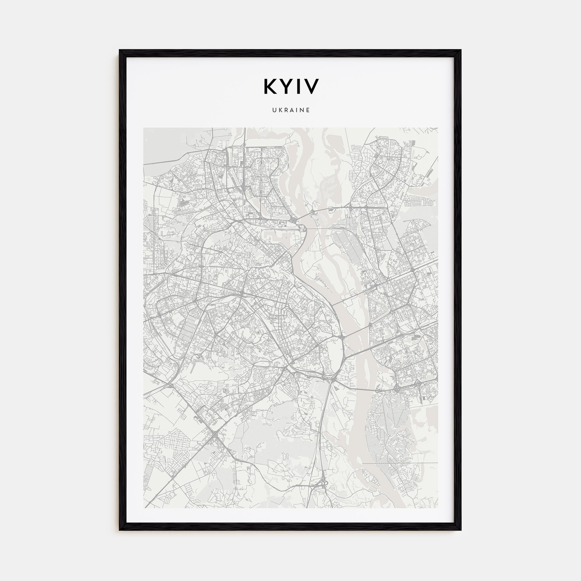 Kyiv Map Portrait Poster