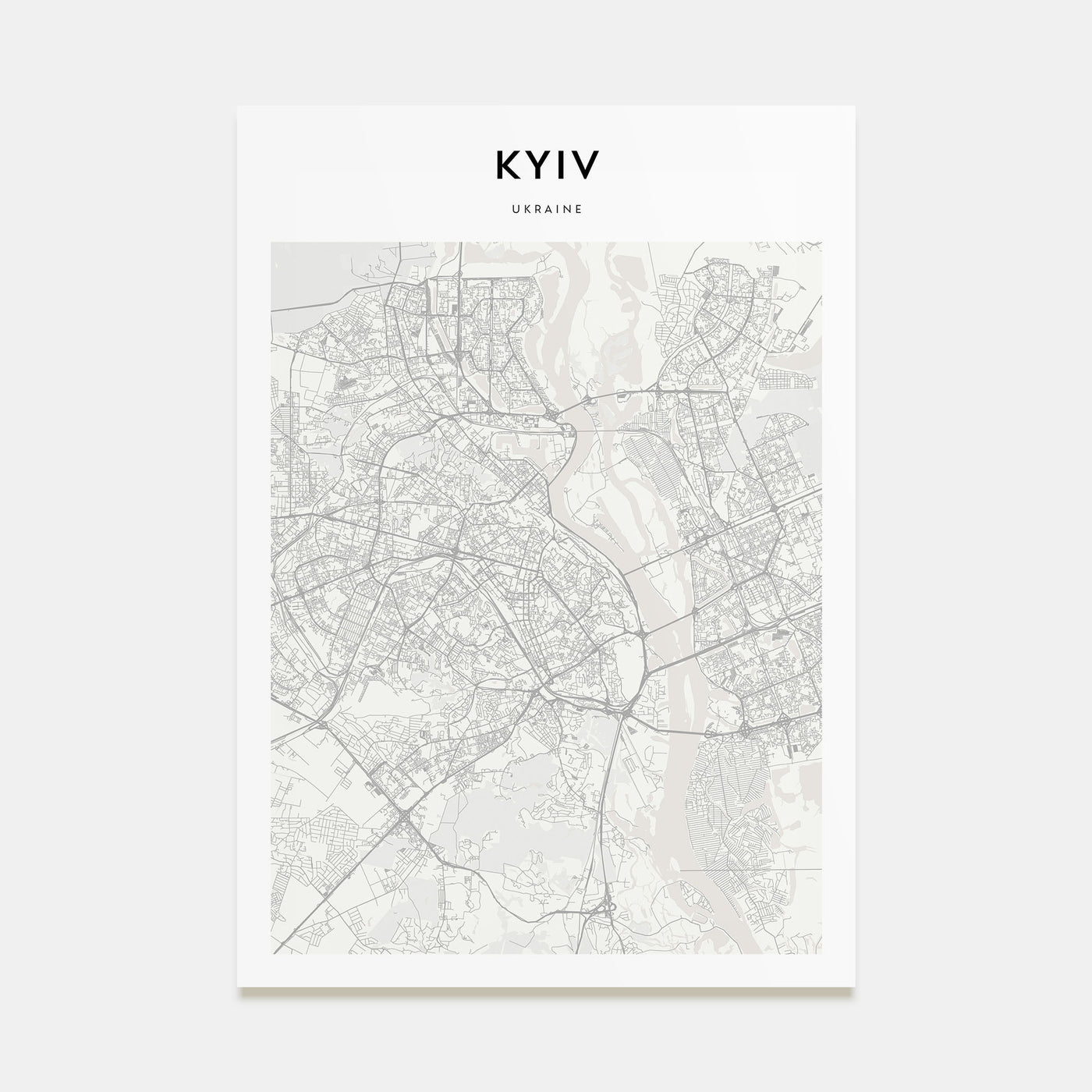 Kyiv Map Portrait Poster