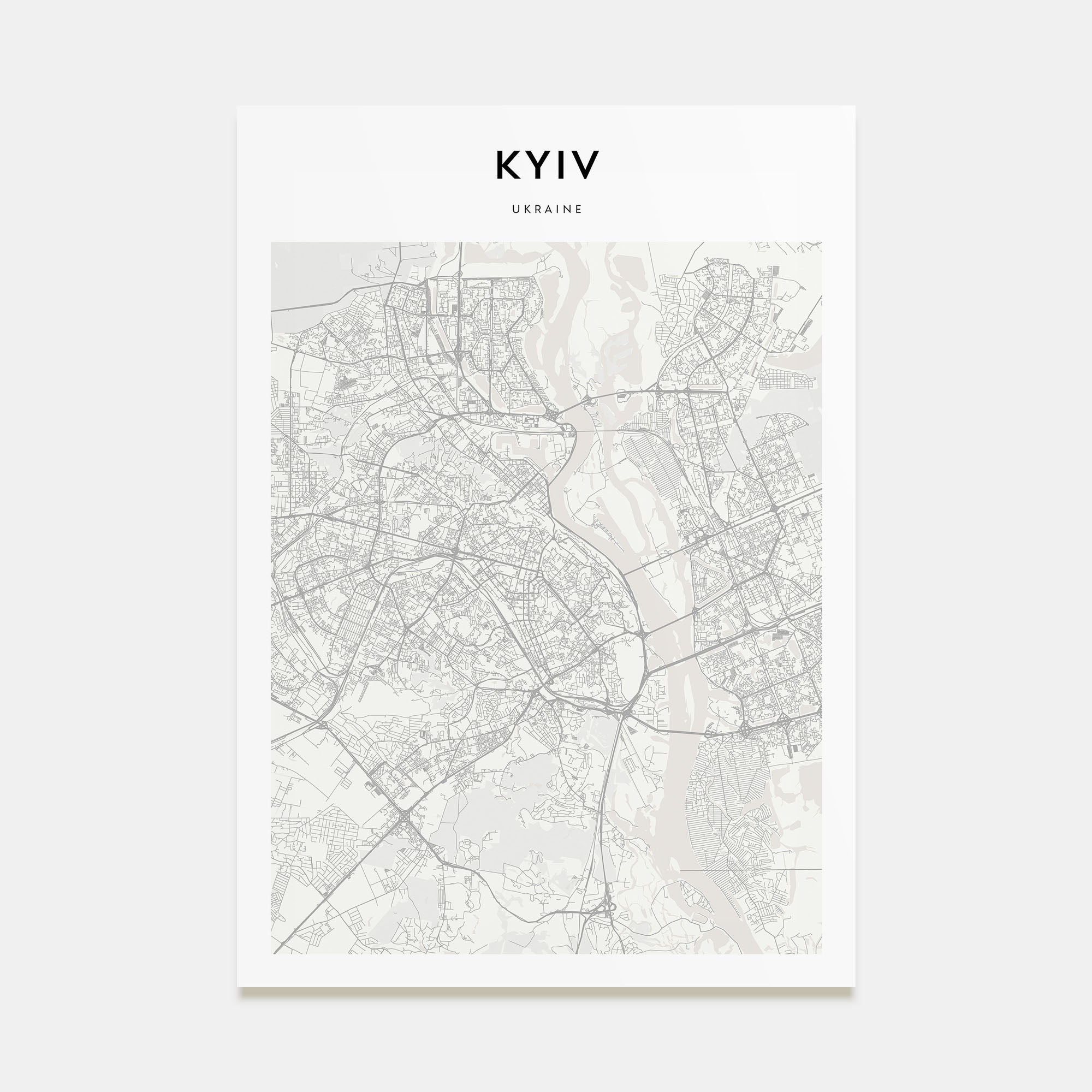 Kyiv Map Portrait Poster