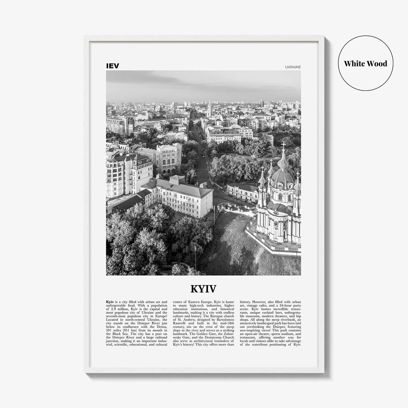 Kyiv Print Black and White No 1, Kyiv Wall Art, Kyiv Poster, Kiev Photo, Kyiv Wall Decor, Kyiv, Ukraine, Київ, Kiev Print Black and White