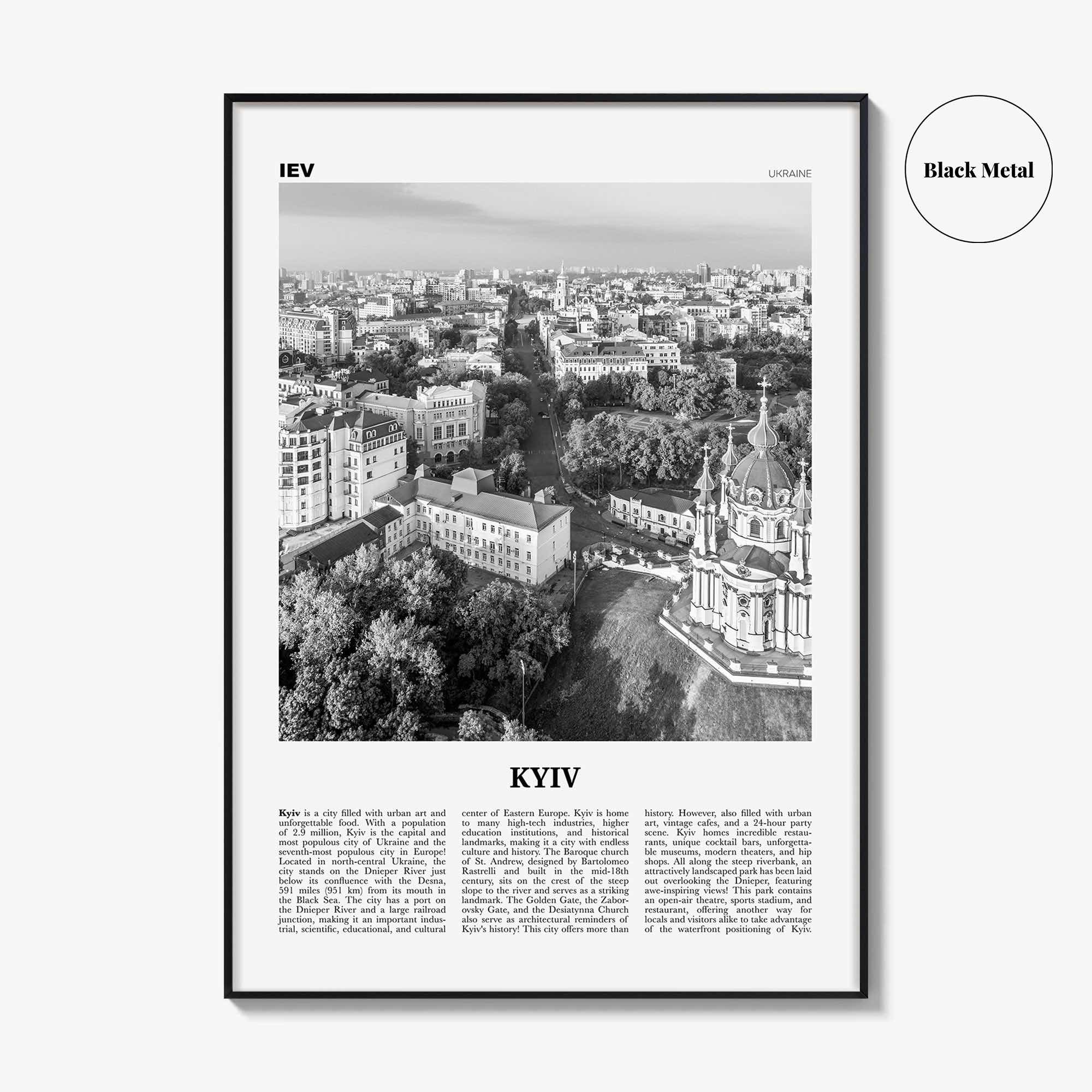 Kyiv Print Black and White No 1, Kyiv Wall Art, Kyiv Poster, Kiev Photo, Kyiv Wall Decor, Kyiv, Ukraine, Київ, Kiev Print Black and White