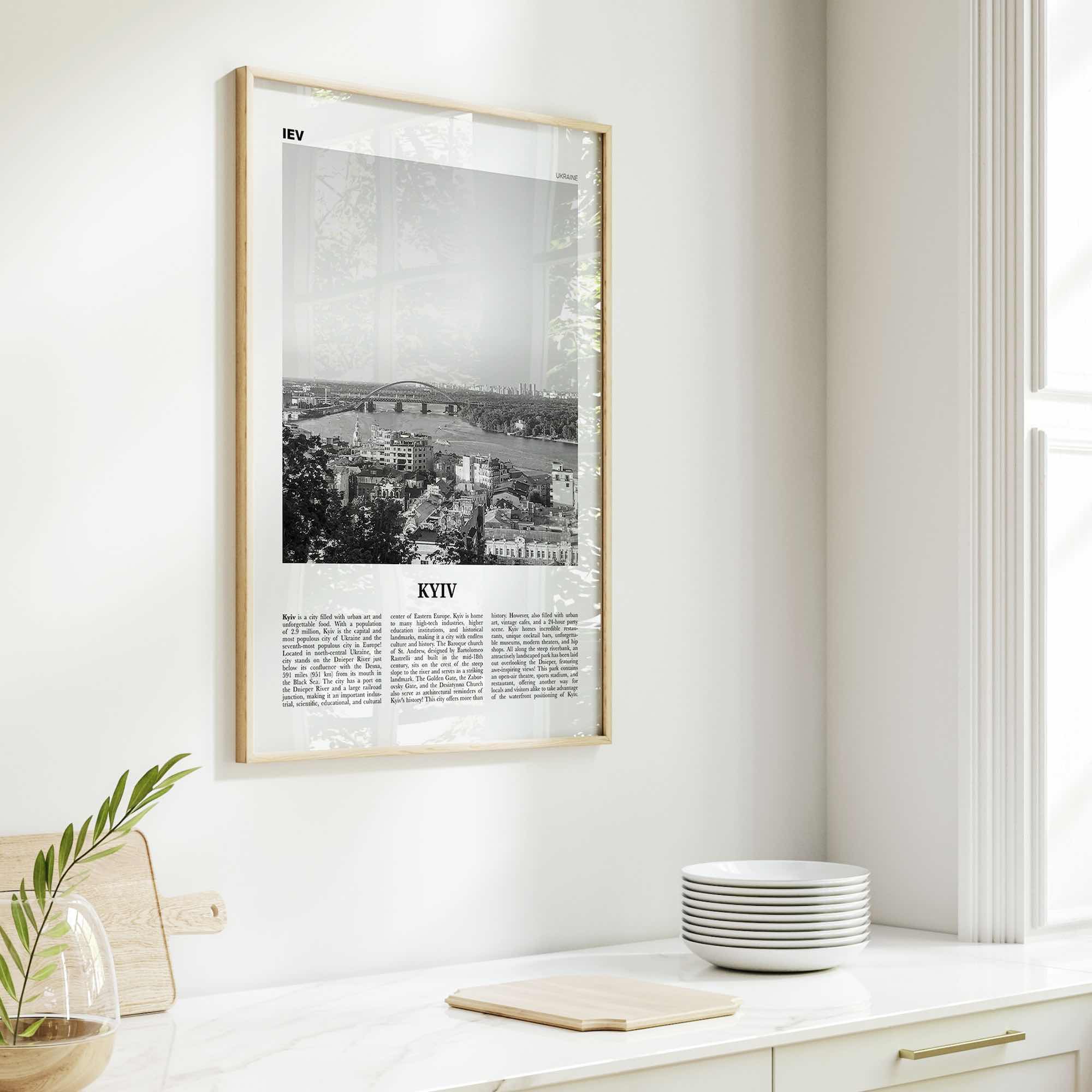 Kyiv Print Black and White No 3, Kyiv Wall Art, Kyiv Poster, Kiev Photo, Kyiv Wall Decor, Kyiv, Ukraine, Київ, Kiev Print Black and White