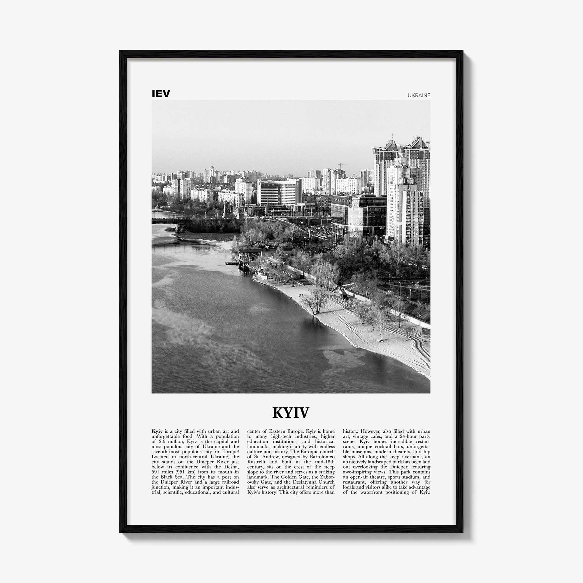 Kyiv Print Black and White No 4, Kyiv Wall Art, Kyiv Poster, Kiev Photo, Kyiv Wall Decor, Kyiv, Ukraine, Київ, Kiev Print Black and White