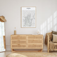 Kyoto Map Portrait Poster