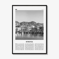 Kyrenia Print Black and White, Kyrenia Wall Art, Kyrenia Poster, Kyrenia Photo, Kyrenia Wall Décor, Kyrenia Map, Cyprus