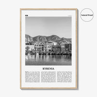 Kyrenia Print Black and White, Kyrenia Wall Art, Kyrenia Poster, Kyrenia Photo, Kyrenia Wall Décor, Kyrenia Map, Cyprus