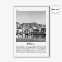 Kyrenia Print Black and White, Kyrenia Wall Art, Kyrenia Poster, Kyrenia Photo, Kyrenia Wall Décor, Kyrenia Map, Cyprus