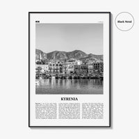 Kyrenia Print Black and White, Kyrenia Wall Art, Kyrenia Poster, Kyrenia Photo, Kyrenia Wall Décor, Kyrenia Map, Cyprus
