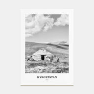Kyrgyzstan Portrait B&W Poster