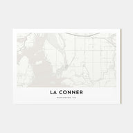 La Conner Map Landscape Poster