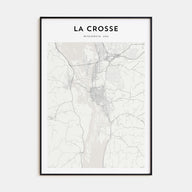 La Crosse Map Portrait Poster