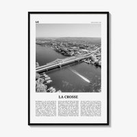 La Crosse Print Black and White, La Crosse Wall Art, La Crosse Poster, La Crosse Photo, La Crosse Map, La Crosse Wall Decor, Wisconsin