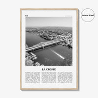 La Crosse Print Black and White, La Crosse Wall Art, La Crosse Poster, La Crosse Photo, La Crosse Map, La Crosse Wall Decor, Wisconsin