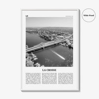 La Crosse Print Black and White, La Crosse Wall Art, La Crosse Poster, La Crosse Photo, La Crosse Map, La Crosse Wall Decor, Wisconsin