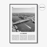 La Crosse Print Black and White, La Crosse Wall Art, La Crosse Poster, La Crosse Photo, La Crosse Map, La Crosse Wall Decor, Wisconsin