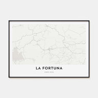 La Fortuna Map Landscape Poster