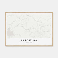 La Fortuna Map Landscape Poster