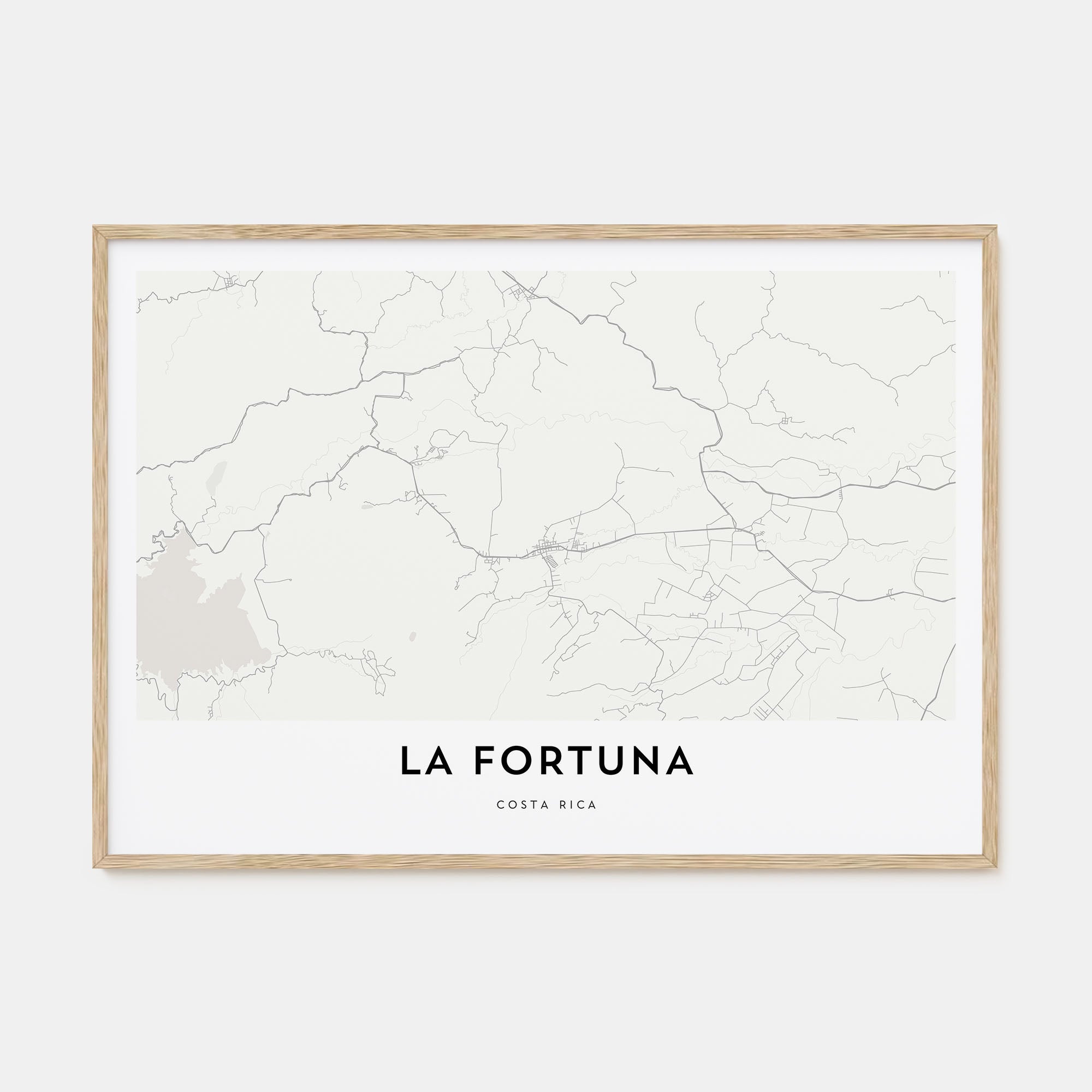 La Fortuna Map Landscape Poster