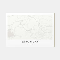 La Fortuna Map Landscape Poster