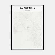 La Fortuna Map Portrait Poster