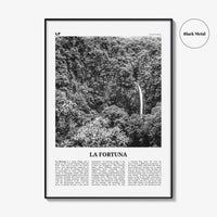 La Fortuna Print Black and White, La Fortuna Wall Art, La Fortuna Poster, La Fortuna Photo, La Fortuna Wall Décor, Costa Rica