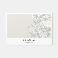 La Jolla Map Landscape Poster
