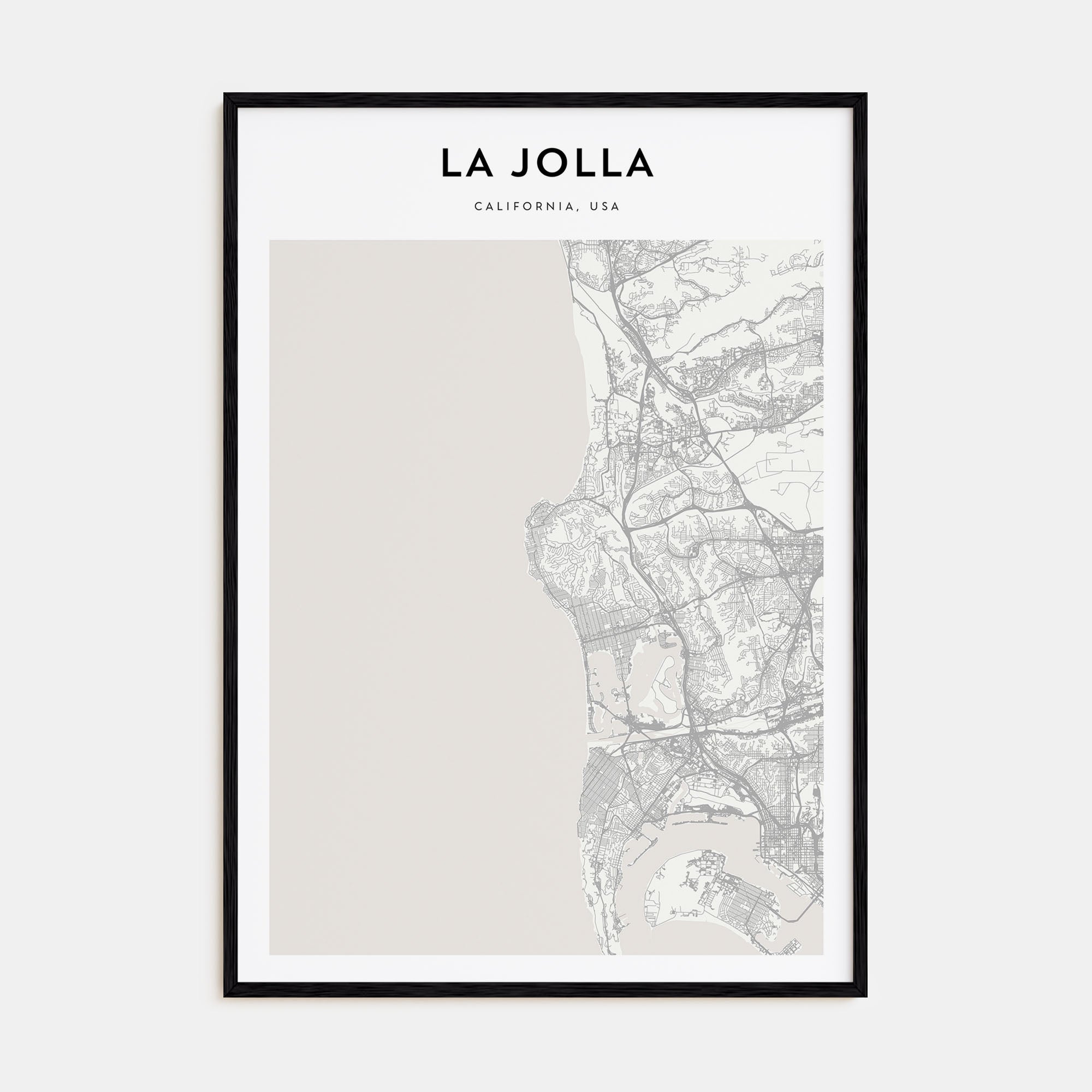 La Jolla Map Portrait Poster
