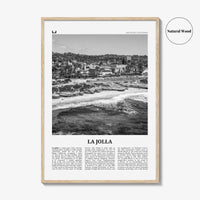 La Jolla Print Black and White No 1, La Jolla Wall Art, La Jolla Poster, La Jolla Photo, San Diego, California, USA, United States