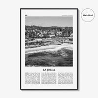 La Jolla Print Black and White No 1, La Jolla Wall Art, La Jolla Poster, La Jolla Photo, San Diego, California, USA, United States