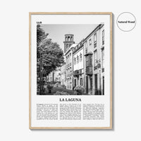 La Laguna Print Black and White, La Laguna Wall Art, La Laguna Poster, La Laguna Photo, La Laguna Wall Décor, La Laguna Map, Spain