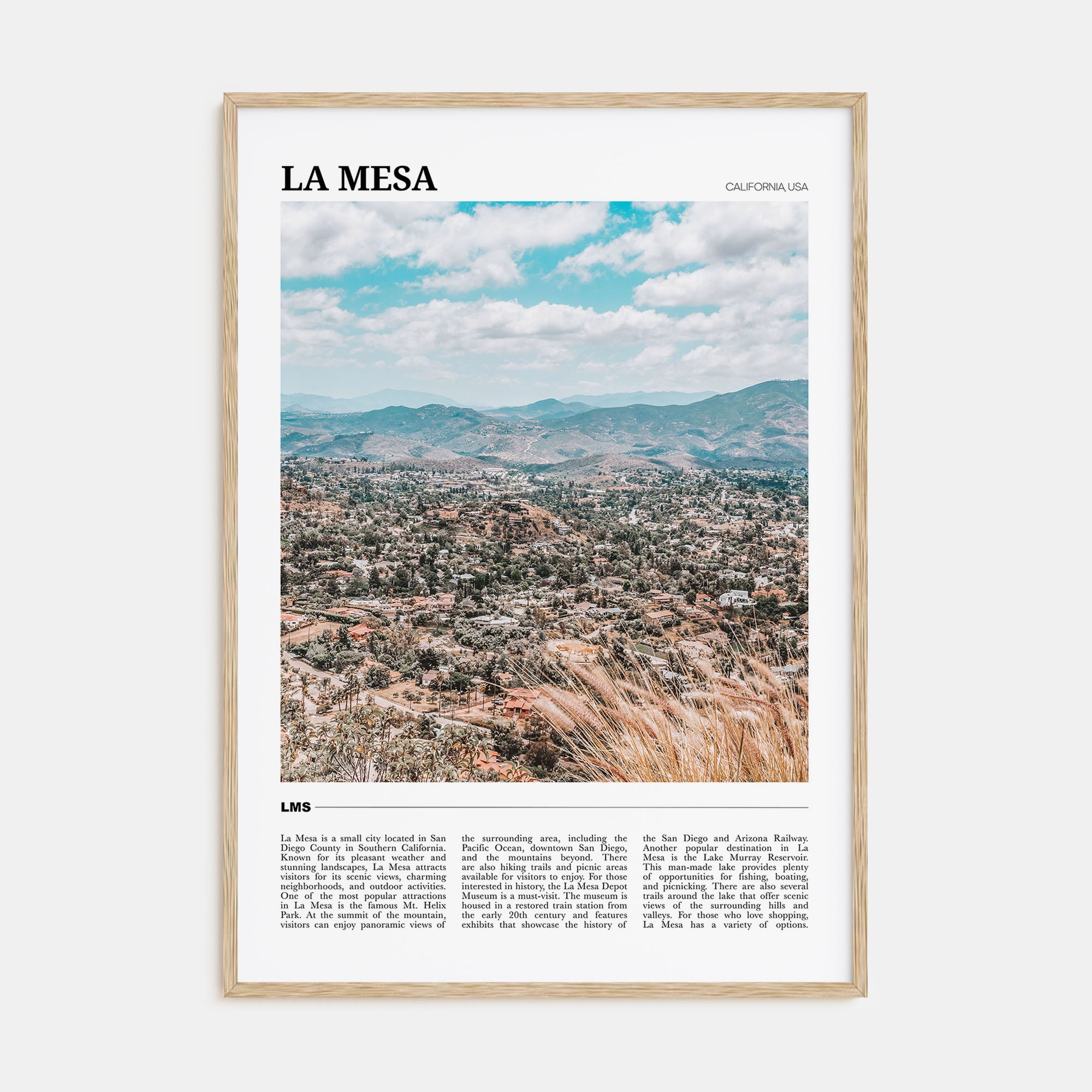 La Mesa Travel Color Poster