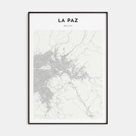 La Paz Map Portrait Poster