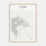 La Paz Map Portrait Poster