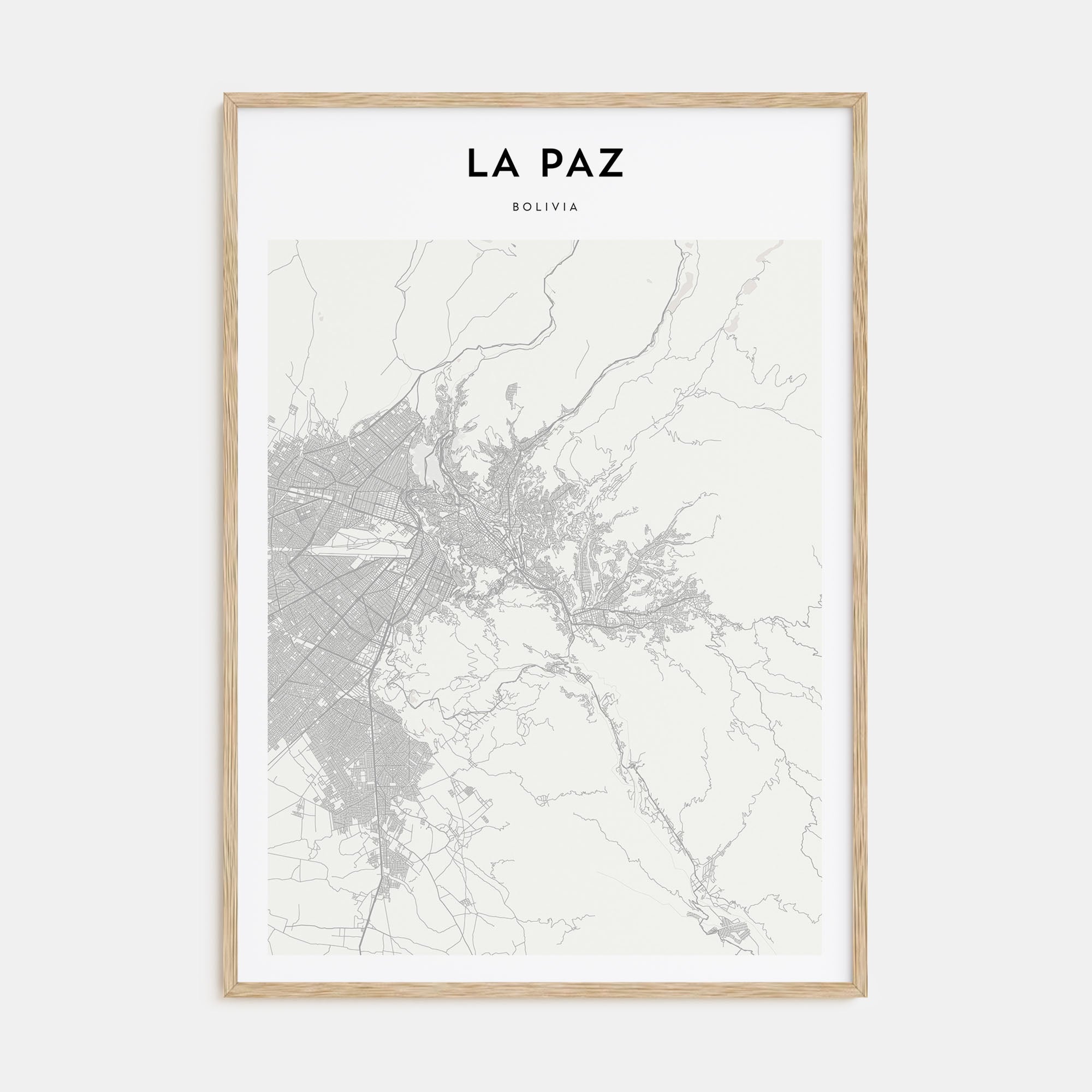 La Paz Map Portrait Poster
