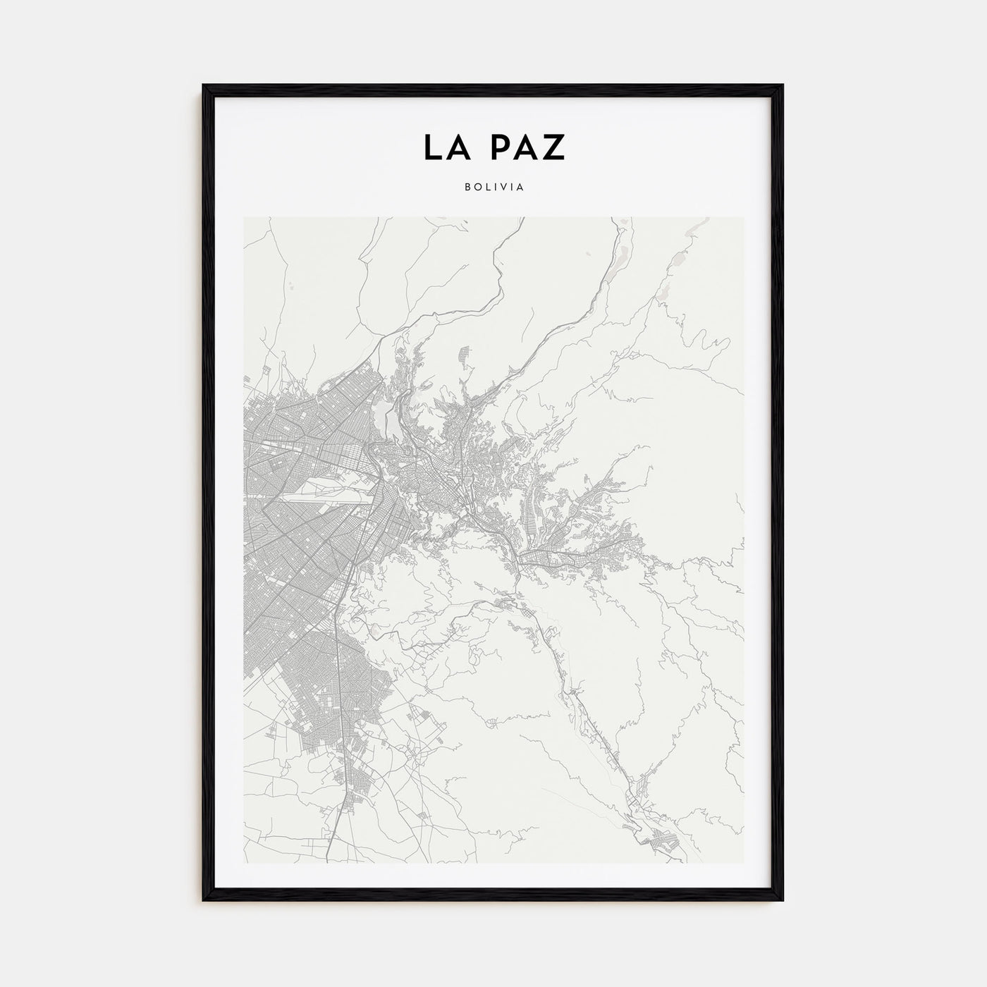 La Paz Map Portrait Poster