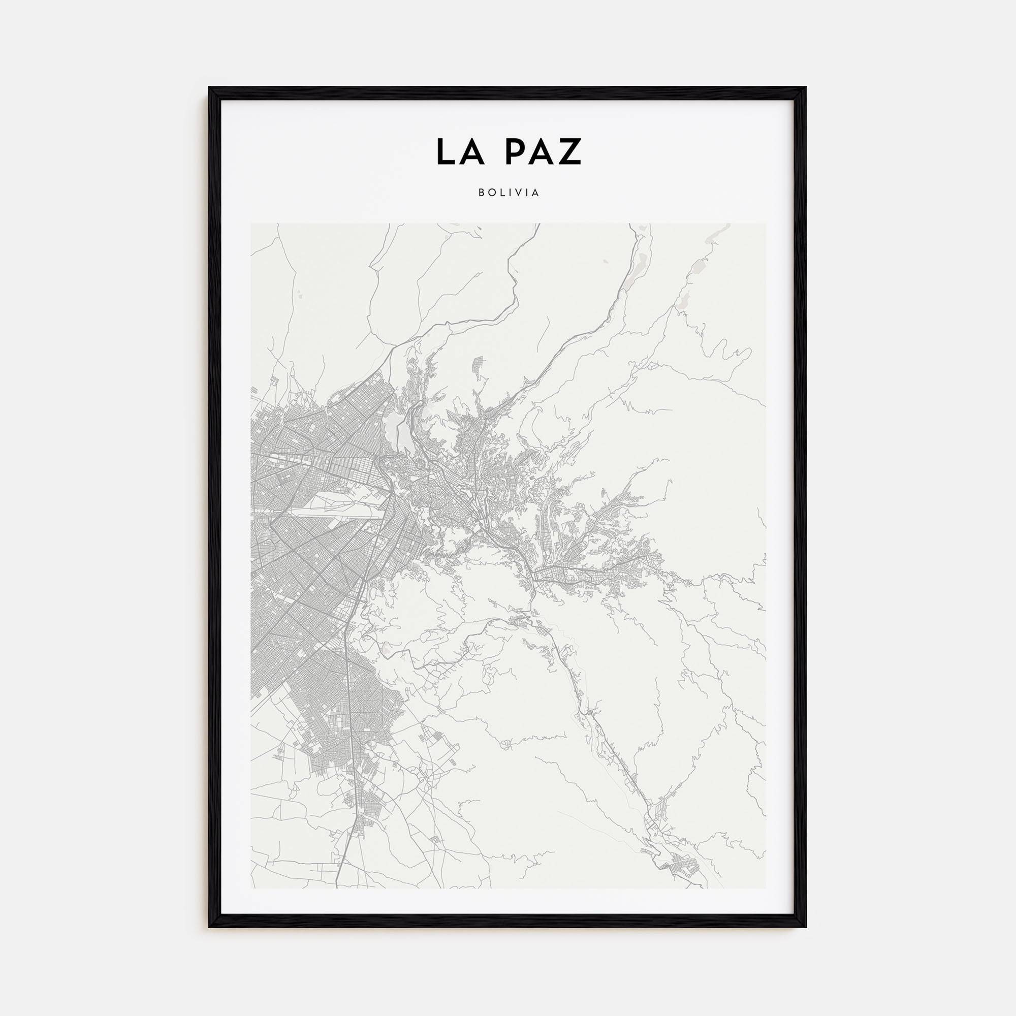 La Paz Map Portrait Poster
