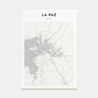 La Paz Map Portrait Poster