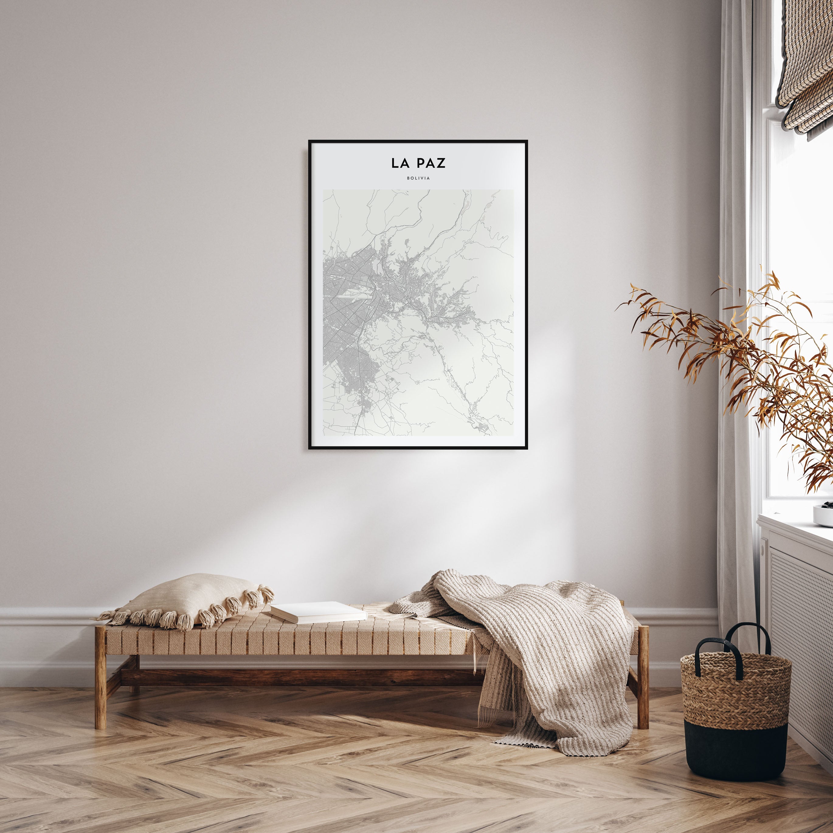 La Paz Map Portrait Poster